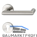 SOLIDO Dr�ckergarnitur SYLT - auf Rosette PZ, 38 - 45, Edelstahl matt