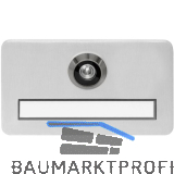 SOLIDO Namensschild m. T�rgucker, Linse 200�, silber, brandschutztauglich