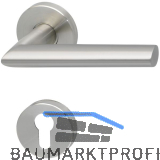 SOLIDO Dr�ckergarnitur GLASGOW - auf Rosette PZ, 38 - 45, Edelstahl matt FH