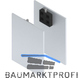 SOLIDO 100/HELM Abdeckkappen-Set Technikblende 2x Abstandsprofil 15 silber