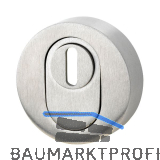 SOLIDO Zylinderrosette au�en, rund � 52 x 15, mit Kernziehschutz, Edelst. matt