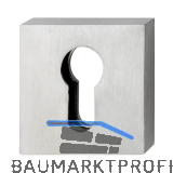 SOLIDO Zylinderrosette au�en, eckig 52 x 52 x 12, ohne Kzs., Edelst. matt