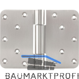 Aufschraubband B 3027 mit aush�ngbarem Stift, 120 x 160 mm, Edelstahl