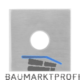 MARCHESI Dr�ckerrosette flach eckig, Edelstahl matt