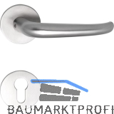 MARCHESI Dr�ckergarnitur BELFAST - auf Flachrosette, rund PZ, Edelstahl matt