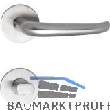 SOLIDO Dr�ckergarnitur BELFAST - auf Flachrosette, rund WC, Edelstahl matt