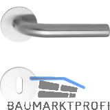 SOLIDO Dr�ckergarnitur DUBLIN - auf Flachrosette, rund BB, Edelstahl matt