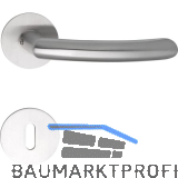 MARCHESI Dr�ckergarnitur HELSINKI - auf Flachrosette, rund BB, Edelstahl matt