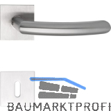 MARCHESI Dr�ckergarnitur HELSINKI - auf Flachrosette, eckig BB, Edelstahl matt