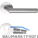 MARCHESI Dr�ckergarnitur NORWEGEN - auf Flachrosette, rund PZ, Edelstahl matt