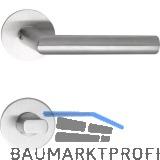 MARCHESI Dr�ckergarnitur NORWEGEN - auf Flachrosette, rund WC, Edelstahl matt