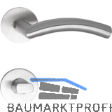 MARCHESI Dr�ckergarnitur OSLO - auf Flachrosette, rund WC, Edelstahl matt