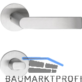 MARCHESI Dr�ckergarnitur DOVER - auf Flachrosette, rund WC, Edelstahl matt