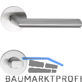 SOLIDO Dr�ckergarnitur GLASGOW - auf Flachrosette, rund WC, Edelstahl matt