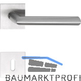 MARCHESI Dr�ckergarnitur GLASGOW - auf Flachrosette, eckig BB, Edelstahl matt