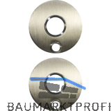 MARCHESI Solo Dr�ckerrosette - rund, innen und au�en m. �ffnung f. Schl�ssel