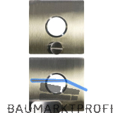 SOLIDO Solo Dr�ckerrosette - eckig, innen Sperrknopf, au�en Not�ffner