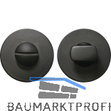 MARCHESI WC-Rosette flach rund, Edelstahl schwarz matt