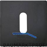 MARCHESI Schl�sselrosette BB flach eckig, Edelstahl schwarz matt