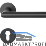 MARCHESI Dr�ckergarnitur NORWEGEN - auf Flachrosette PZ, rund, Edelstahl schwarz