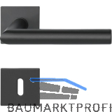 MARCHESI Dr�ckergarnitur NORWEGEN - auf Flachrosette BB, eckig,Edelstahl schwarz