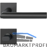 MARCHESI Dr�ckergarnitur NORWEGEN - auf Flachrosette WC, eckig,Edelstahl schwarz