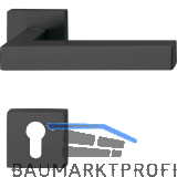 SOLIDO Dr�ckergarnitur MALM� - auf Rosette PZ, 38 - 45, Edelstahl schwarz FH