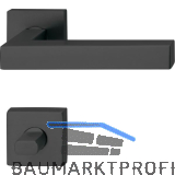 SOLIDO Dr�ckergarnitur MALM� - auf Rosette WC, 38 - 45, Edelstahl schwarz FH