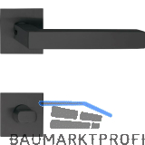SOLIDO Dr�ckergarnitur MALM� - auf Flachrosette, eckig WC, schwarz