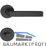 SOLIDO Dr�ckergarnitur MALM� - auf Flachrosette, rund WC, schwarz