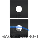 MARCHESI Dr�ckerrosette - eckig, innen Sperrknopf, au�en Not�ffner, schwarz