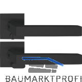 SOLIDO Solo Dr�ckergarnitur MALM� - Flachrosette eckig WC, Not�ffner, schwarz