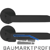 SOLIDO Solo Dr�ckergarnitur MALM� - Flachrosette rund WC, Not�ffner, schwarz