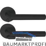 SOLIDO Solo Dr�ckergarnitur NORWEGEN - Flachrosette rund WC, Not�ffner, schwarz