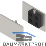 SOLIDO 100/HELM Abdeckkappen-Set Blende ME mit Abstandsprofil 15 Edelstahl