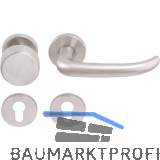 SOLIDO Wechselgarnitur BELFAST DIN - auf Rosette PZ, 38 - 45, Edelstahl matt