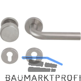 SOLIDO Wechselgarnitur DUBLIN DIN - auf Rosette PZ, 38 - 45, Edelstahl matt