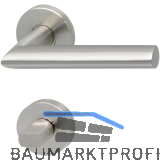 SOLIDO Dr�ckergarnitur GLASGOW DIN - auf Rosette WC, 38 - 45, Edelstahl matt