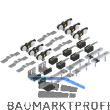 SOLIDO 100 Teleskopbeschlagset 3-fl�gelig Holz ohne Laufschiene