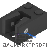 HELM Anschlagpuffer unten Glas 8-12,76 mm Aluminium schwarz matt