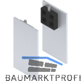 SOLIDO 100/HELM Abdeckkappen-Set Blende H/G einseitig Wandmontage silber