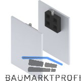 SOLIDO 100/HELM Abdeckkappen-Set Blende H/G mit Abstandsprofil 15 silber