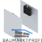 SOLIDO 100 Abdeckkappen-Set Anschlagkasten Wandmontage silber eloxiert