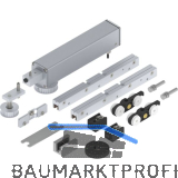 SOLIDO ECO Schiebet�rantriebset 1-flg. f�r Glas ESG/VSG 8-10,76 mm 80 kg silber