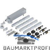 SOLIDO ECO Schiebet�rantriebset 2-flg. f�r Glas ESG/VSG 8-10,76 mm 40 kg silber