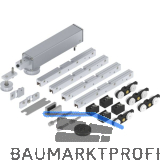 SOLIDO ECO Schiebet�rantriebset 2-flg. f�r Glas ESG/VSG 8-10,76 mm 80 kg silber