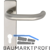 FH-Dr�ckergarnitur GEOS 1754/D52K - auf Kurzschild PZ88, 38 - 43, Edelstahl matt