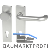 FH-Wechselgarnitur GEOS 1754/D52K mit Kurzschild PZ72, silber eloxiert