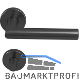 SOLIDO FH-Dr�ckergarnitur NORWEGEN - auf Rosette WC, 38 - 45, Edelstahl schwarz