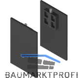 SOLIDO 100/HELM Abdeckkappen-Set Blende H/G mit Abstandsprofil 9 schwarz matt